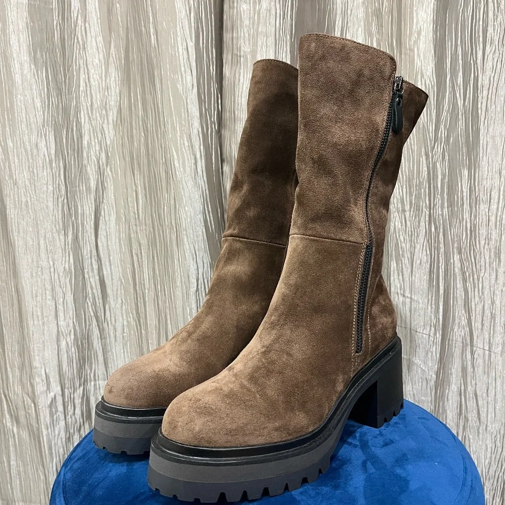 All Black - LaCerniera Boot - Brown Suede - Picture 1 of 5